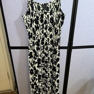 Black and White Floral Dress